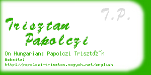 trisztan papolczi business card